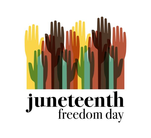 Group of protesters or activists hands Group of protesters or activists hands equality juneteenth stock illustrations