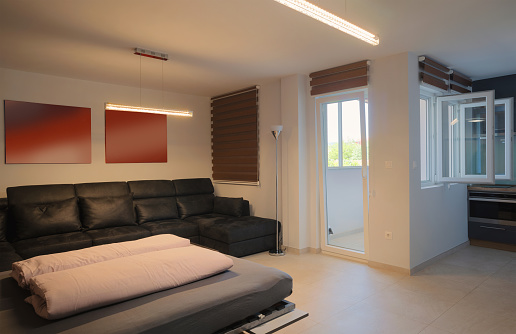Interior of a new and modern apartment, prepared for renting.