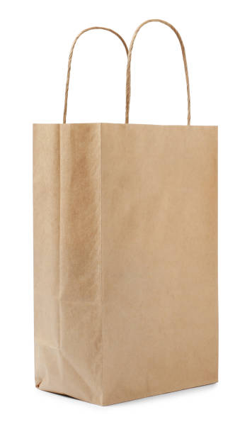 istock Empty shopping paper bag isolated on white 1400065493