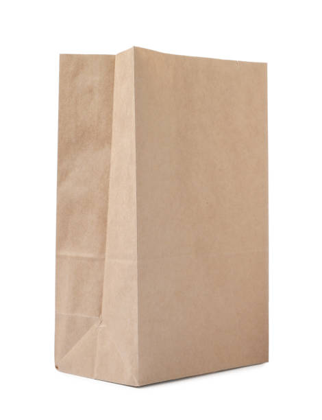 istock Open kraft paper bag isolated on white 1400065625