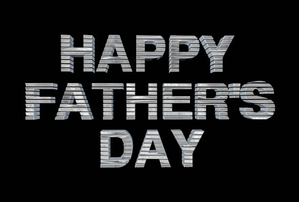 Happy Father's Day Metal Text