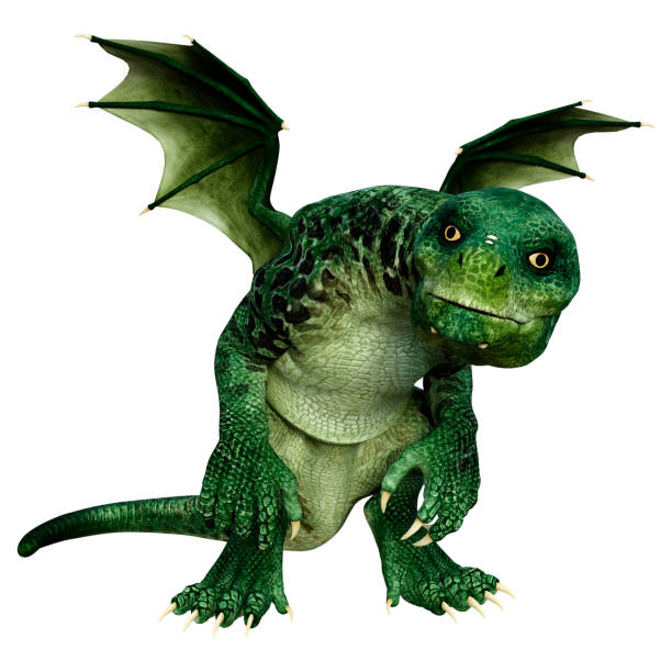 istock 3D Rendering Fairy Tale Dragon on White 1400067900