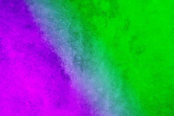 istock Bright green purple magenta pattern. Painted rough surface old concrete wall. Close-up. Colorful abstract background 1400069689