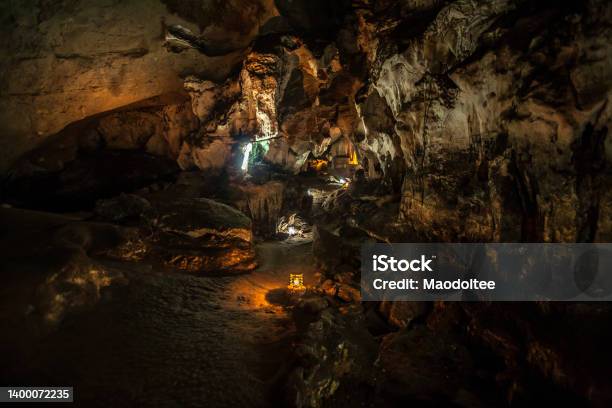 Chomphon Cave In Ratchaburi Province Thailand Stock Photo - Download Image Now - Adventure, Ancient, Asia