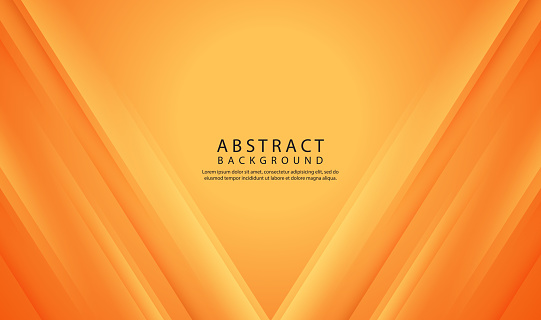 3D orange geometric abstract background overlap layer on bright space with line cut texture effect. Graphic design element elegant style concept for banner, flyer, card, cover, or landing page