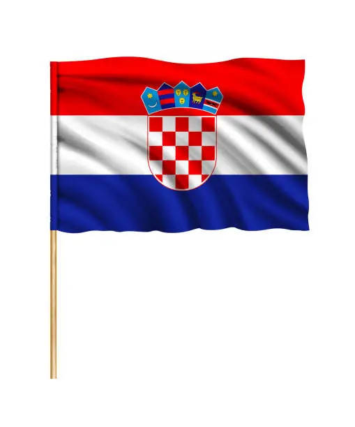 Vector illustration of Flag of Croatia