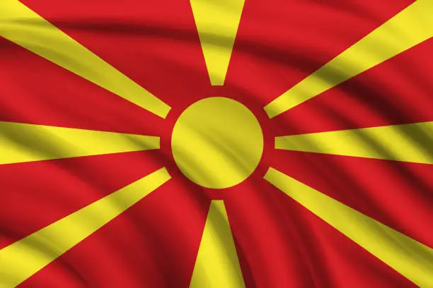 Vector illustration of Flag of Macedonia