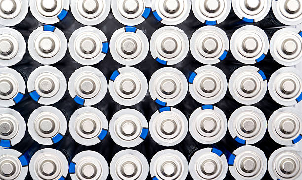 Fullframe AA batteries stock photo