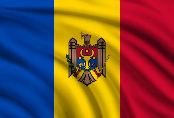 Vector illustration of Flag of Moldova