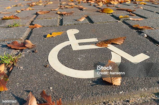 Disabled Parking Sign Stock Photo - Download Image Now - Autumn, Wheelchair, Accessibility