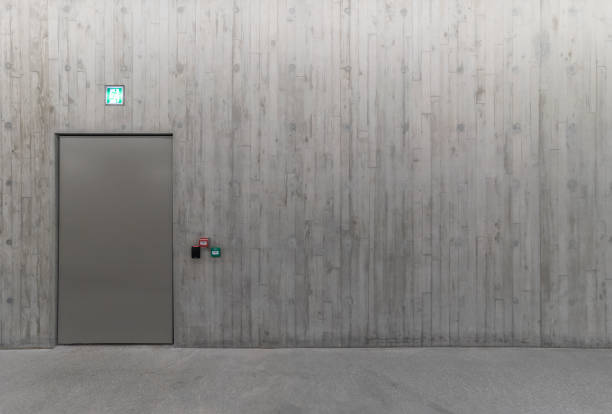 istock Door and wall of modern building. Architecture background 1400076814