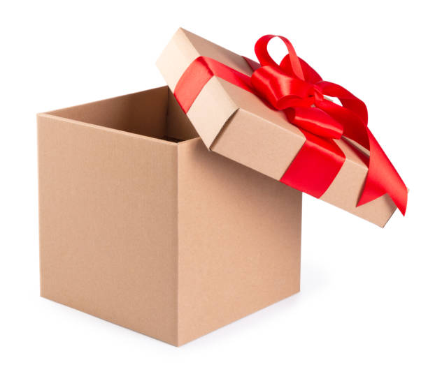 istock open gift cardboard box and red bow isolated on white background 1400077270