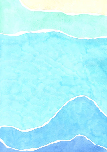 istock Abstract ivory and blue background watercolor for decoration on sand beach, coastal and summer holiday concept. 1400080476