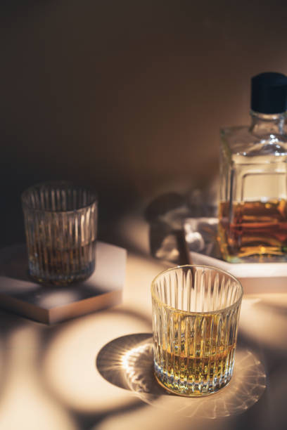 istock Whiskey with ice in glasses 1400082144