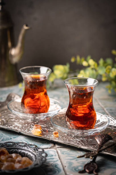 istock Turkish tea in traditional glass 1400082413