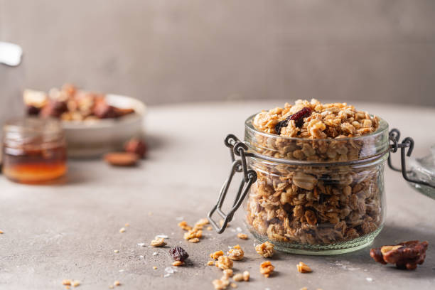 istock Delicious homemade granola 1400082639