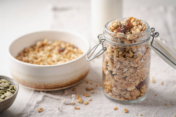 istock Delicious homemade granola 1400082649
