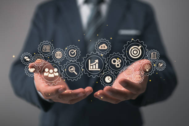 istock Concepts of business planning, high-performance business processes and workflows, problem-solving, quality control, and tracking of long-term business evaluations. 1400087171