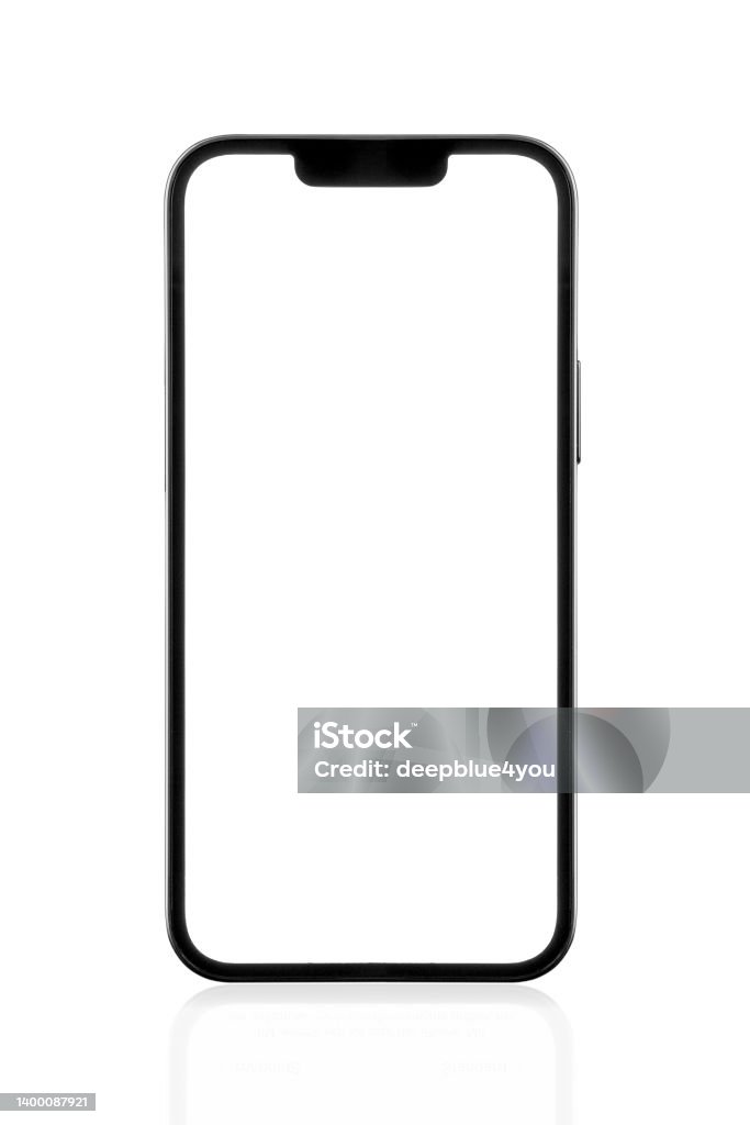Realistic mobile phone mockup, template Brand Name Smart Phone Stock Photo