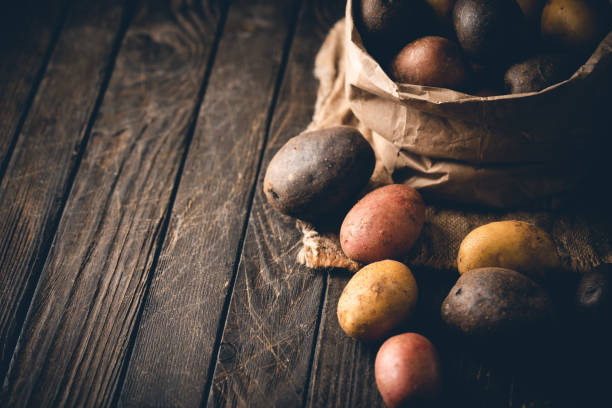 istock Various varieties of new potatoes 1400090429