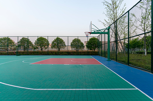 Empty tennis court