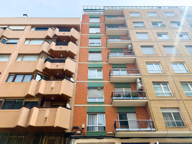 istock Apartment building facades in Spain 1400101094