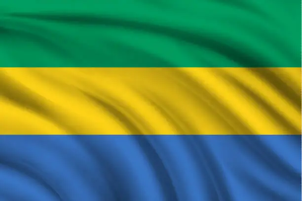 Vector illustration of Flag of Gabon