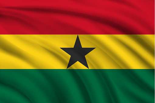 Flag of Ghana. Vector illustration