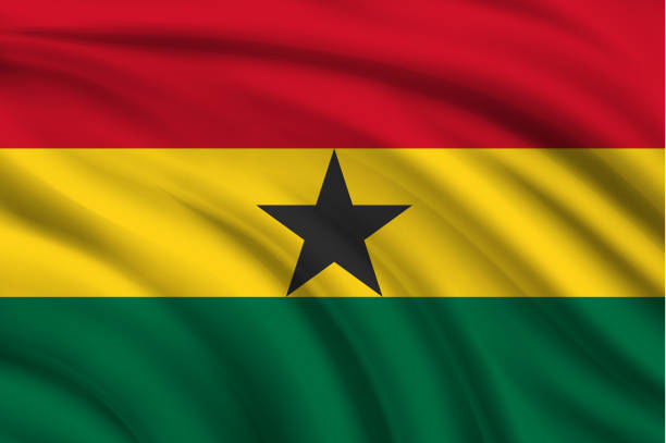 Flag of Ghana Flag of Ghana. Vector illustration ghana stock illustrations