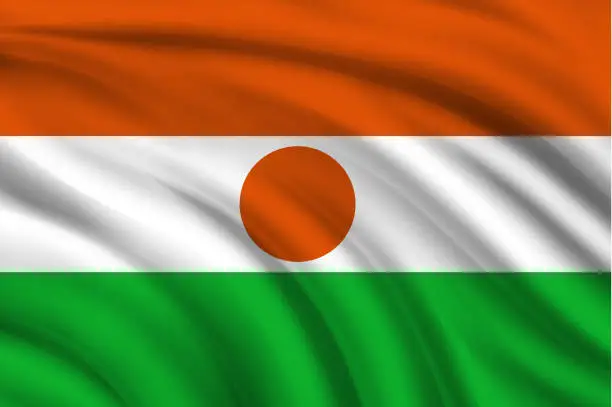 Vector illustration of Flag of Niger