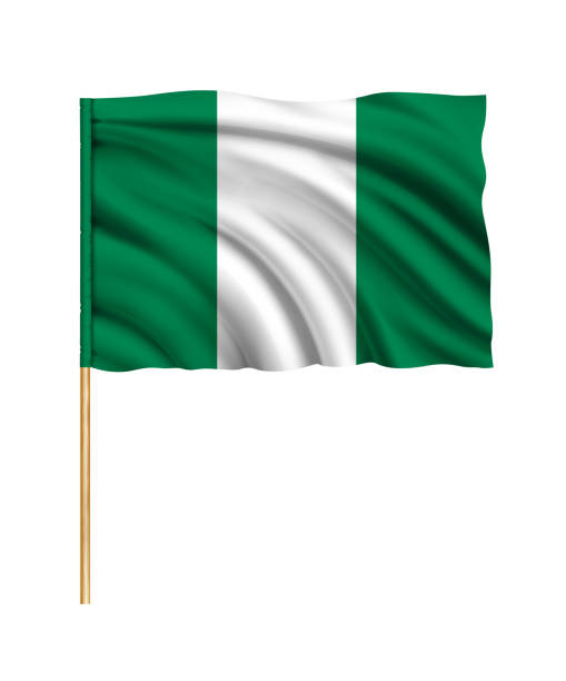 flag of ナイジェリア  - nigerian flag nigerian culture three dimensional shape nigeria点のイラスト素材／クリップアート素材／マンガ素材／アイコン素材