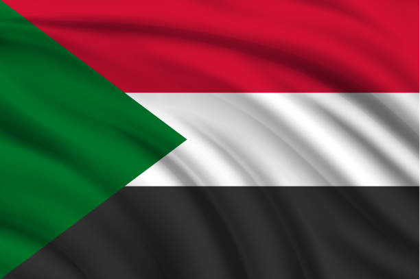 illustrazioni stock, clip art, cartoni animati e icone di tendenza di bandiera del sudan - republic of the sudan