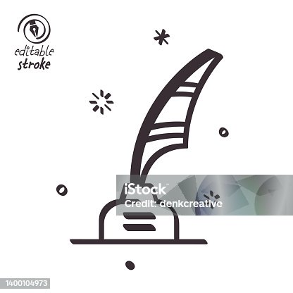 istock Playful Line Illustration for Calligraphy Font 1400104973