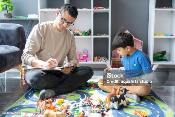 Child Psychotherapy Stock Photo - Download Image Now - Child, Mental Health Professional, Autism