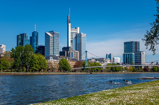 skyline of Frankfurt in Germany