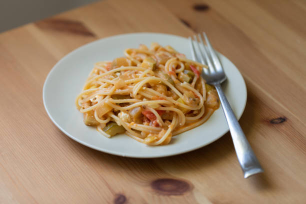 istock Ratatouille Pasta Vegetarian dish 1400108253