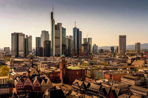 skyline of Frankfurt in Germany