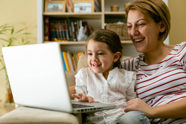 istock Family watching videos on internet 1400110537