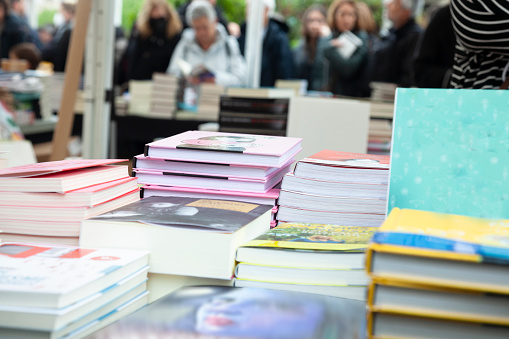 Street bookstore-Saint Jordi Day ,Catalonia