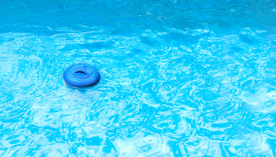 Inflatable Swimming Ring floating in the pool
