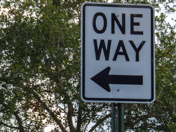 istock One way sign and copy space 1400114684