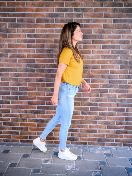 istock Happy smiling female walking 1400114750