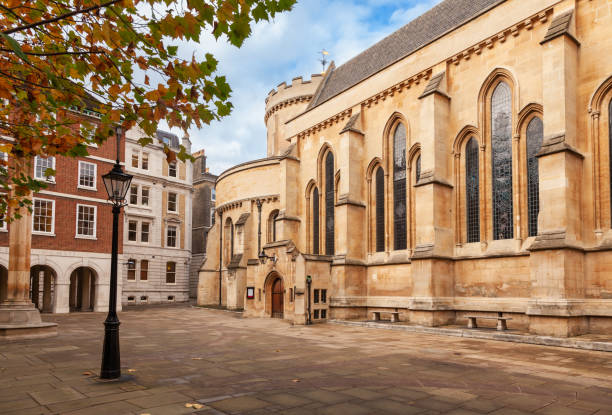 The Temple Church, a late-12th-century church built by the Knights Templar as their English headquarters in London, UK