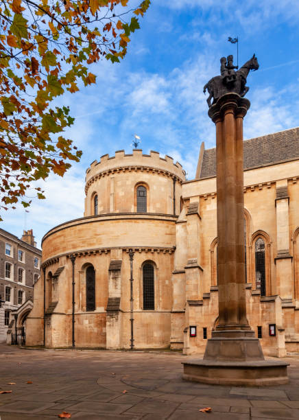 The Temple Church, a late-12th-century church built by the Knights Templar as their English headquarters in London, UK