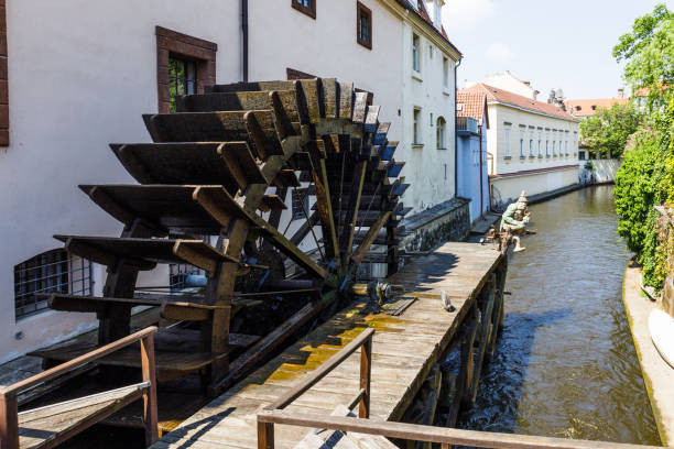 istock Water Mill with Gremlin in the Prague, Czech Republic 1400122865