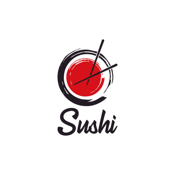 ilustrações de stock, clip art, desenhos animados e ícones de chopsticks swoosh bowl oriental japanese cuisine, japanese sushi seafood - susi