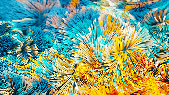 Abstract background of colorful fur