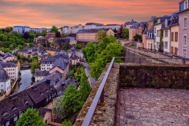 istock Old Town and Corniche in Luxembourg City 1400132033
