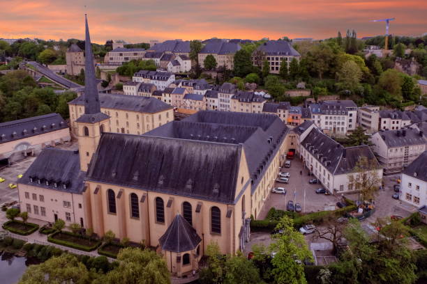 istock Old Town Luxembourg City from top view 1400132036