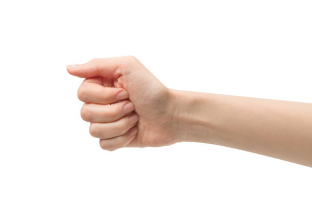 istock Woman hand isolated on a white background. 1400134083